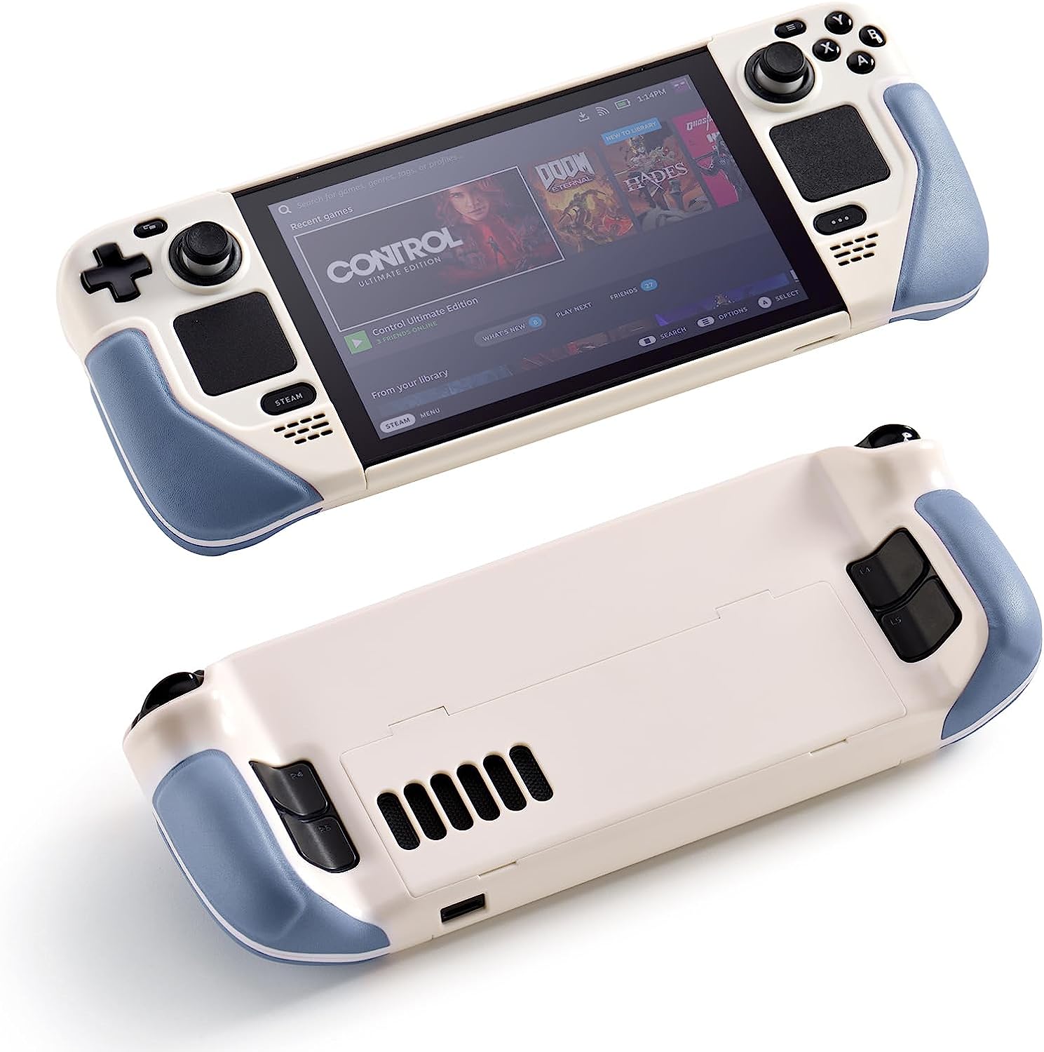 Steam Deck : Case Cover Two Tone White/Blue