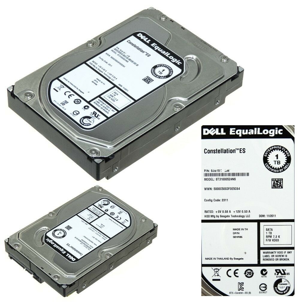 Dell EqualLogic 02HR85 1TB SATA 3.5'' 9JW154-536 ST3100524NS สินค้ารับประกัน 1 ปี สินค้ารับประกัน โดย บริษัท อะไหล่เซิร์ฟเวอร์ จำกัด