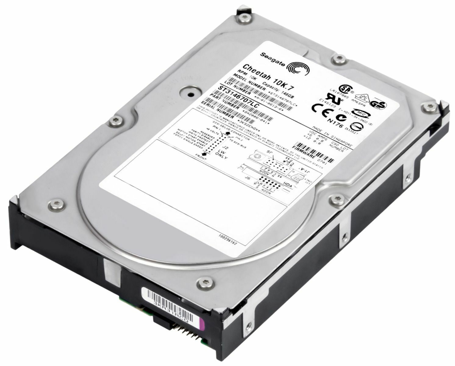 Seagate Cheetah 146GB 10K SCSI U320 80-Pin 3.5"Hard Disk // ST3146707LC (Used) // สินค้ารับประกัน โดย บริษัท อะไหล่เซิร์ฟเวอร์ จำกัด