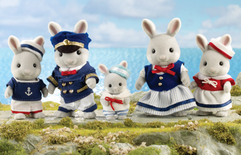 ครอบครัวซิลวาเนียน กระต่ายโคลัมบัส 5 ตัว (UK) Sylvanian Families Columbus Rabbit Family