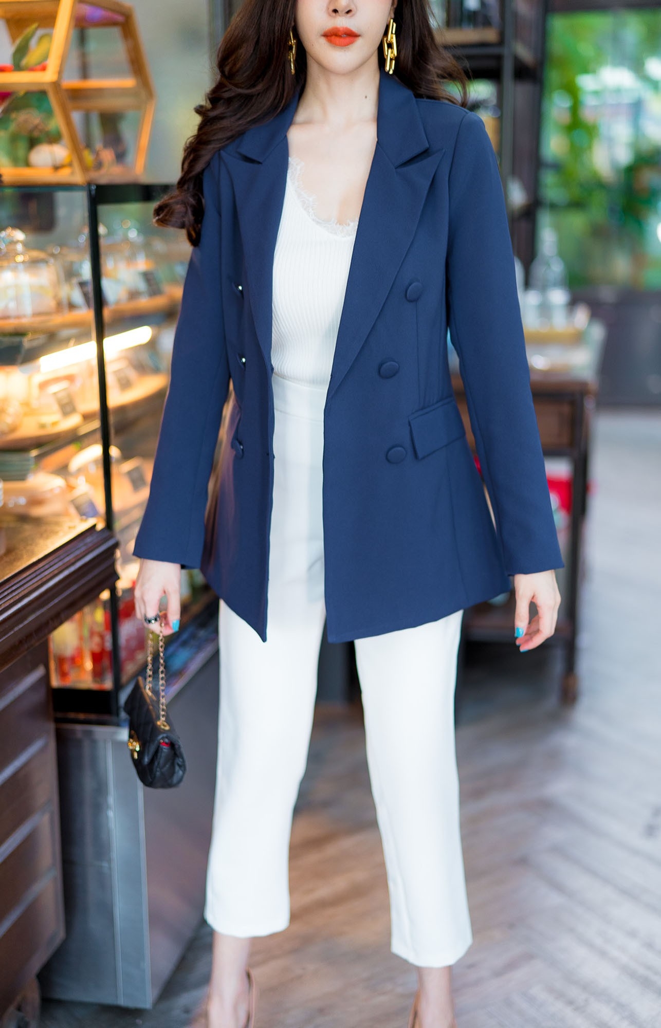 เสื้อสูทผู้หญิงสีแดงสด/กรม Boy Blazer #1902