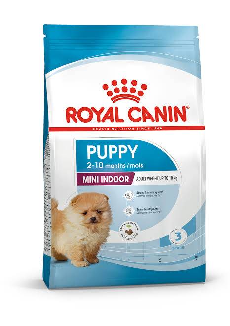 Royal canin Mini Indoor Puppy 500 g รอยัล คานิน อาหารเม็ดสำหรับลูกสุนัขเลี้ยงในบ้านพันธุ์เล็ก อายุ 2-10 เดือน ขนาด 500 กรัม