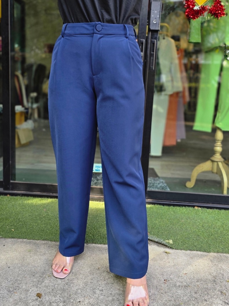 กางเกงผู้หญิงกระบอกกลาง(พลัส) No.2402-2 (S-6XL)