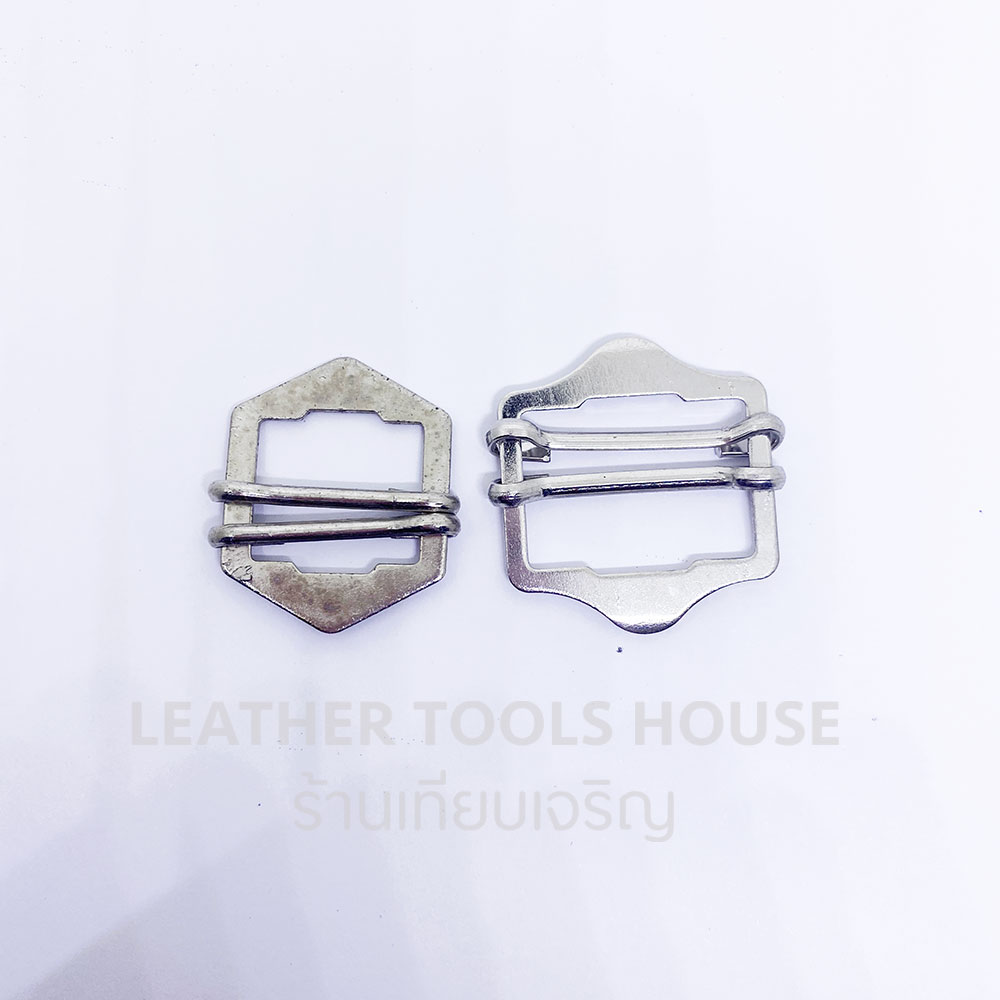 หัวเข็มขัดเลื่อน2เข็ม เนื้อทองเหลือง 5อัน