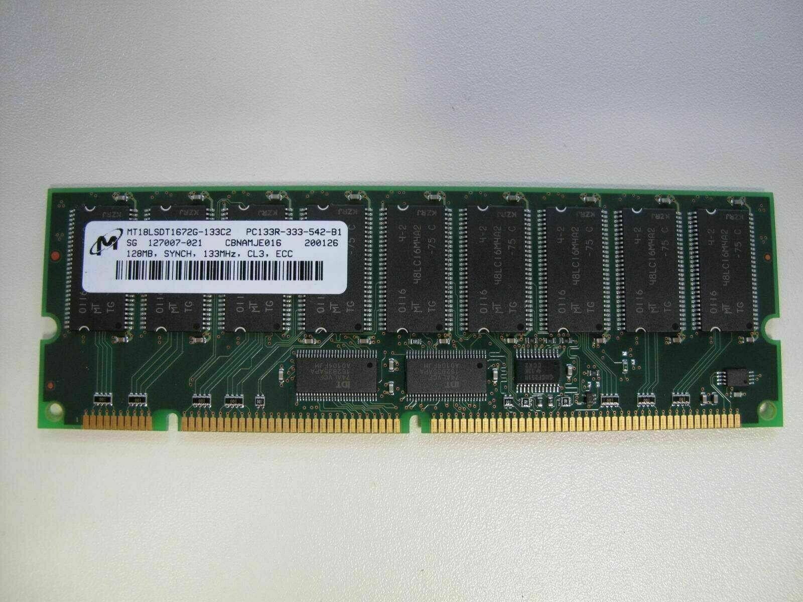 Micron 128MB DIMM Server RAM Memory / MT18LSDT1672G-133C2 // (USED) สินค้ารับประกัน โดย บริษัท อะไหล่เซิร์ฟเวอร์ จำกัด