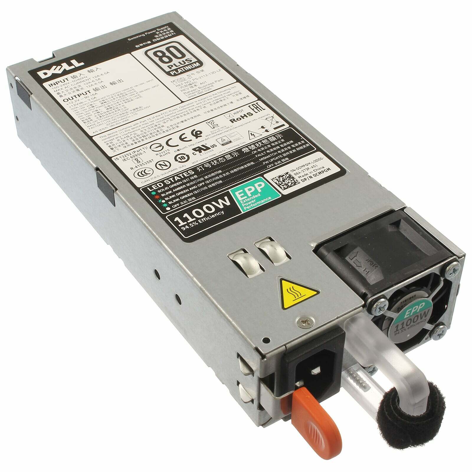 0CMPGM Dell 1100 Watt EPP Power Supply Poweredge C4130 R730 T630 R530 R430 T430 T440 สินค้ารับประกัน โดย บริษัท อะไหล่เซิร์ฟเวอร์ จำกัด