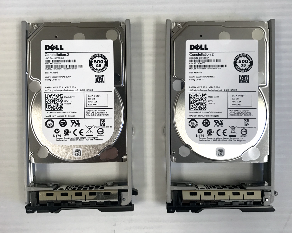 Dell 500GB 7.2K 6G SATA 2.5" SFF HDD Hard Drive // 0609Y5 / ST9500620NS / 9RZ164-636 (Used) // สินค้ารับประกัน โดย บริษัท อะไหล่เซิร์ฟเวอร์ จำกัด