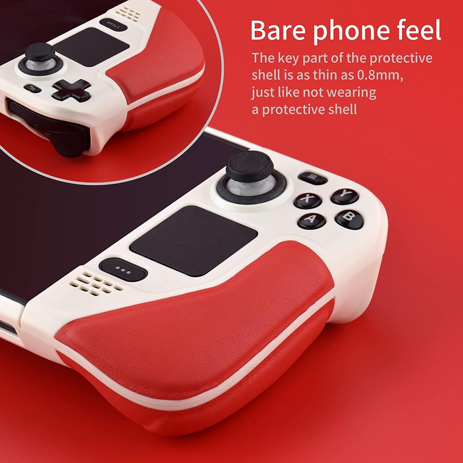 Steam Deck : Case Cover Two Tone White/Red