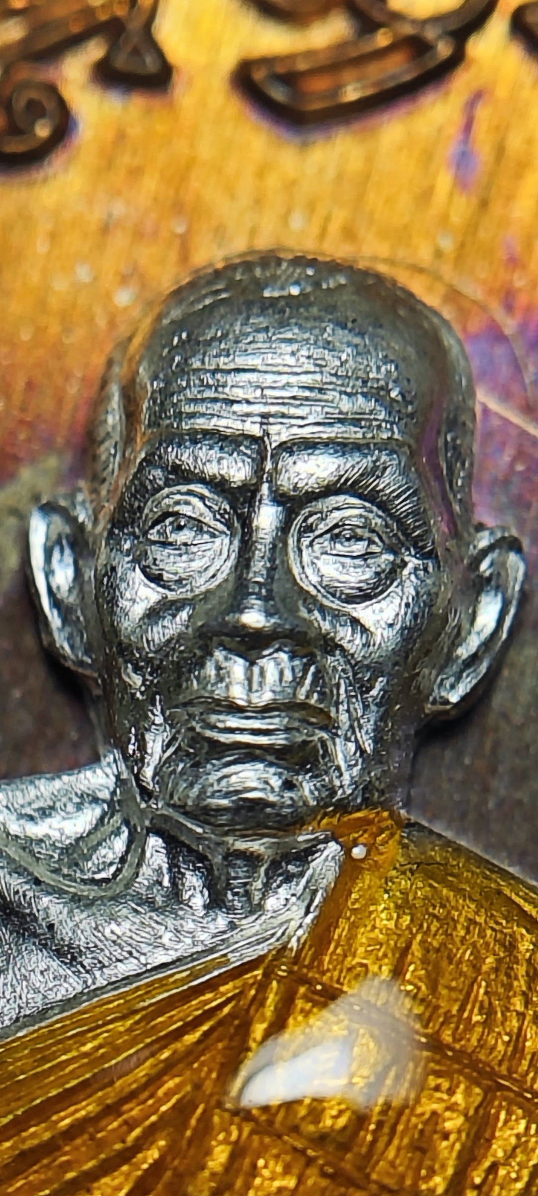 เหรียญ มงคล100ปี หลวงพ่อพัฒน์ วัดห้วยด้วน ปี 2566 รายการที่ 5 เนื้อนวะ ปะฉลุ องค์เงิน ขอบเงินลงยา หมายเลข ๑๘๕