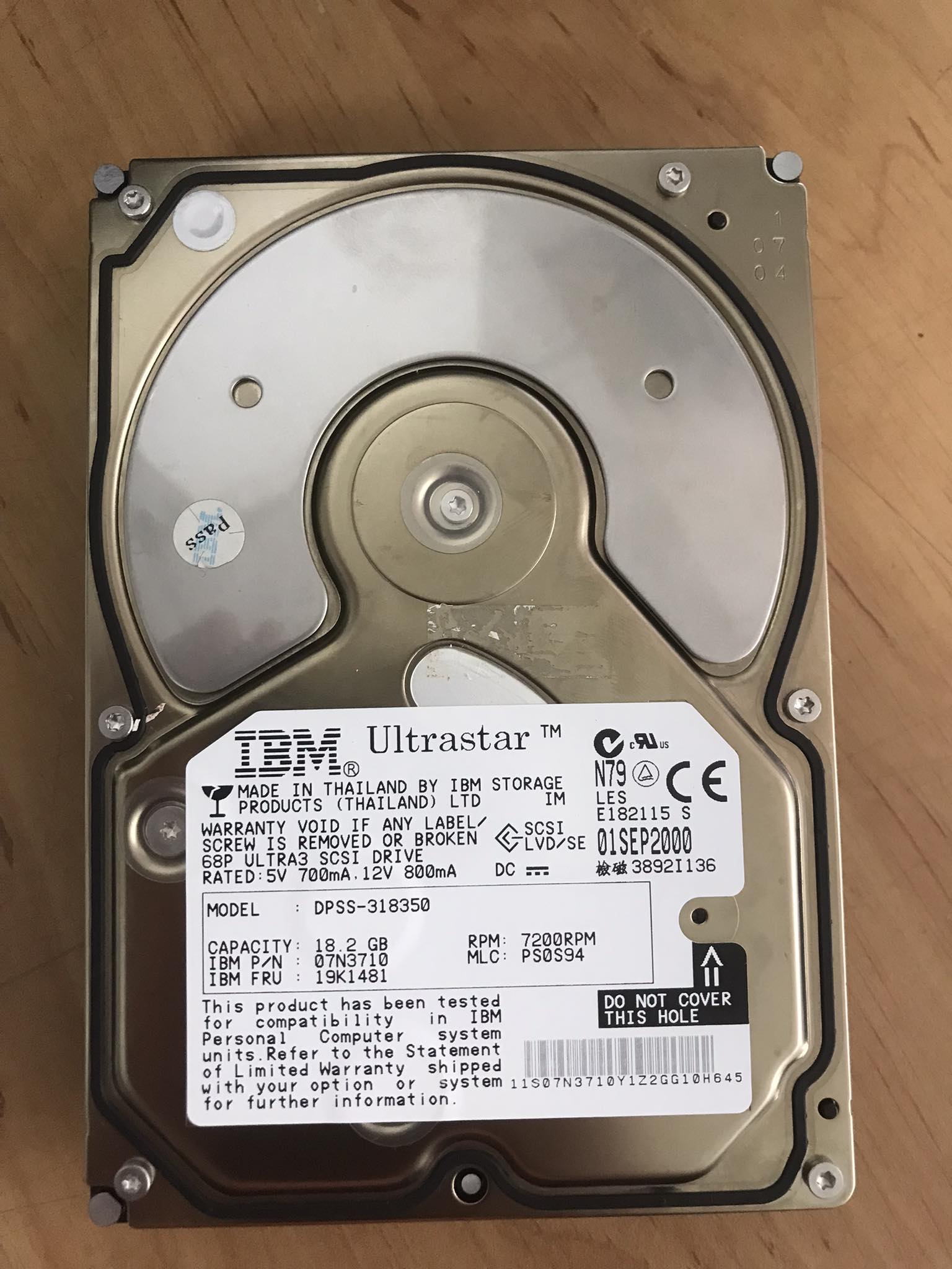 IBM PCB Board DPSS-318350 18.2GB - PCB Hard Drive // 07N3710 / 19K1481 (Used) // สินค้ารับประกัน โดย บริษัท อะไหล่เซิร์ฟเวอร์ จำกัด