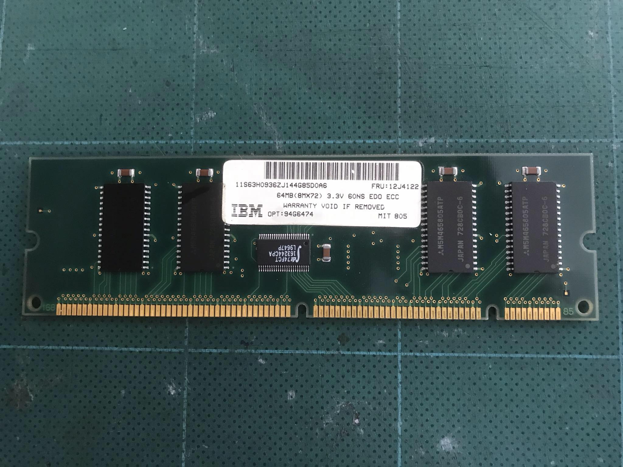 IBM 64MB ECC Memory Module / 12J4122 / 94G6474 // (USED) สินค้ารับประกัน โดย บริษัท อะไหล่เซิร์ฟเวอร์ จำกัด
