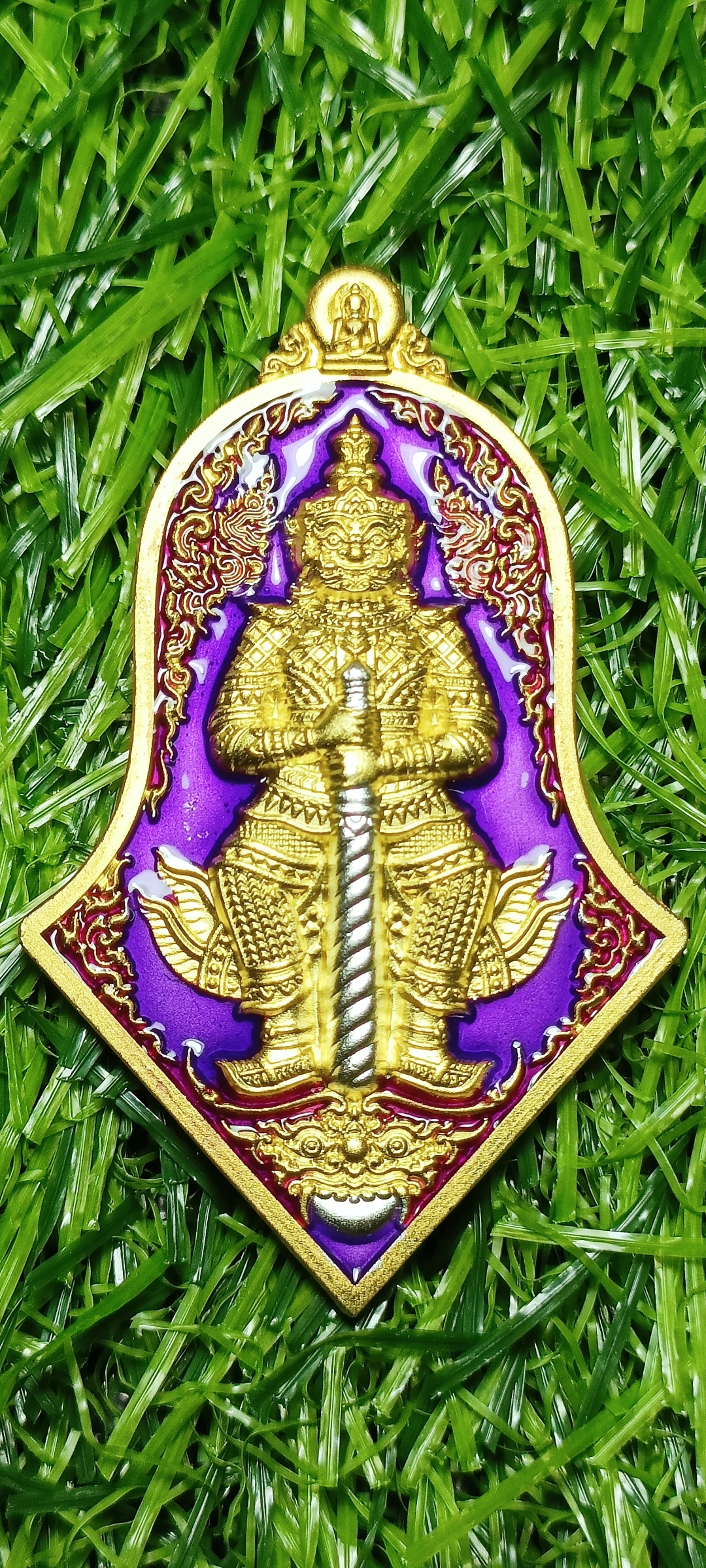 สุวรรณ หมื่นล้าน หลวง พ่อพัฒน์ วัดห้วยด้วน นครสวรรค์ ปี 2565 เนื้อ 2K ลงยาม่วง