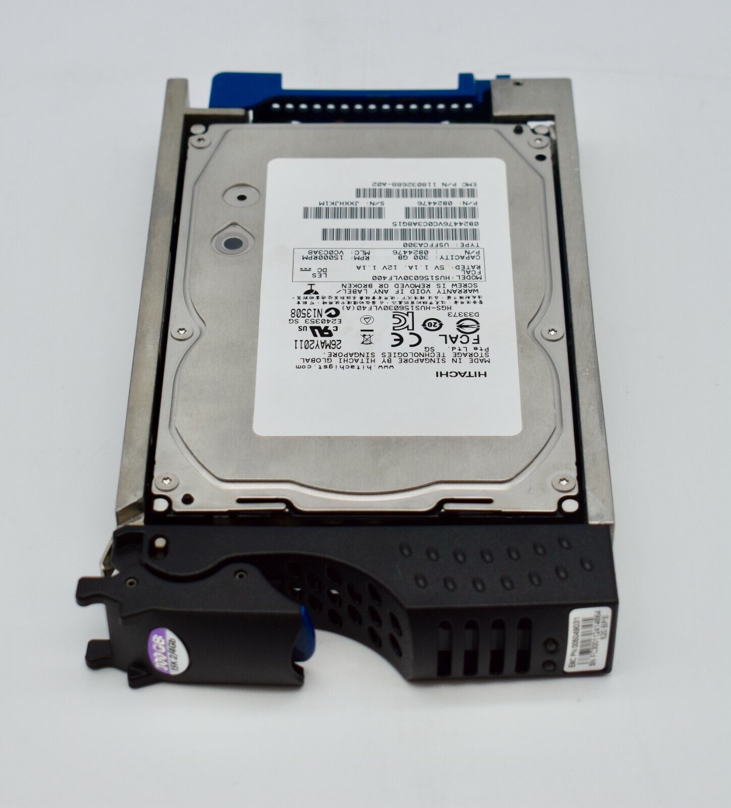EMC / HITACHI 300GB 15K 3.5" FC HDD // TRAY 005049031 / 0B24476 / EMC HDD 118032688-A02 / HUS156030VLF400 (Used) // สินค้ารับประกัน โดย บริษัท อะไหล่เซิร์ฟเวอร์ จำกัด
