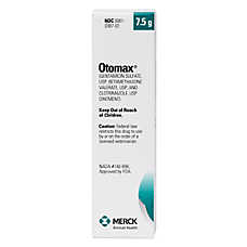Otomax ointment 7.5 g โอโตแม็กซ์ ขี้ผึ้งหยอดหูรักษาช่องหูอักเสบจากเชื้อแบคทีเรีย ยีสต์ เชื้อรา 7.5 กรัม