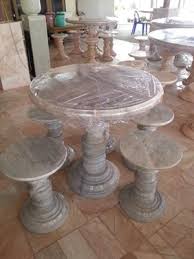 โตีะรับประทานอาหารหินอ่อนสีเทาขนาด100เซนติเมตร