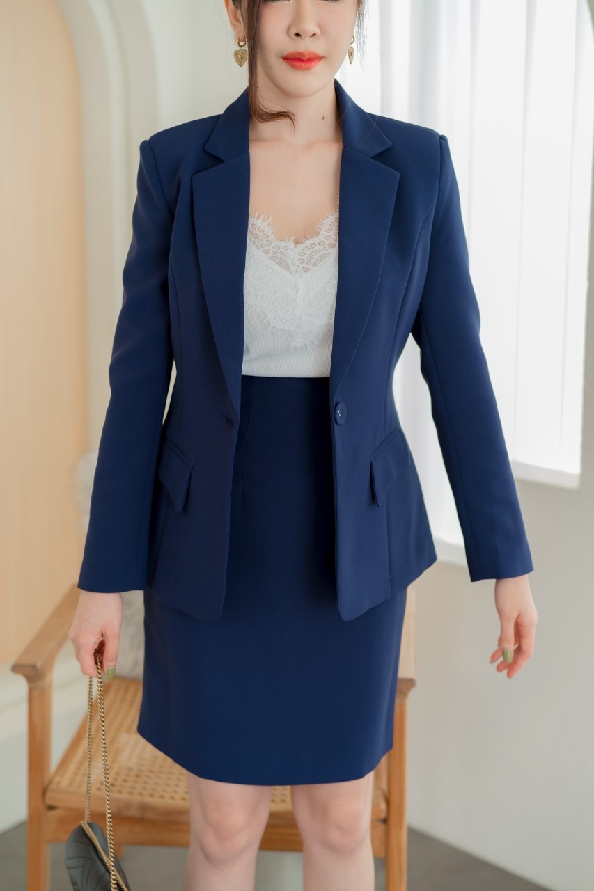 กระโปรงผู้หญิง/กระโปรงผู้หญิงทำงาน สีขาว/สีดำ/สีกรม (ไม่รวมเสื้อสูท)