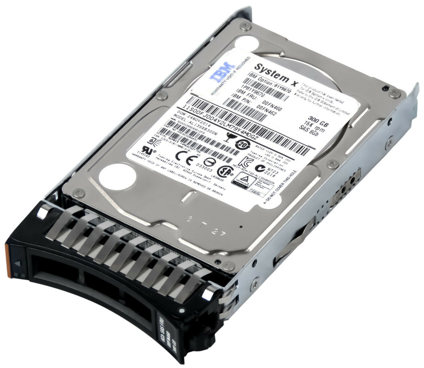 IBM 300GB 15K 6G SAS 2.5'' SFF HDD Hard Drive // 00FN460 / 00FN462 / 81Y9670 / (Used) // สินค้ารับประกัน โดย บริษัท อะไหล่เซิร์ฟเวอร์ จำกัด