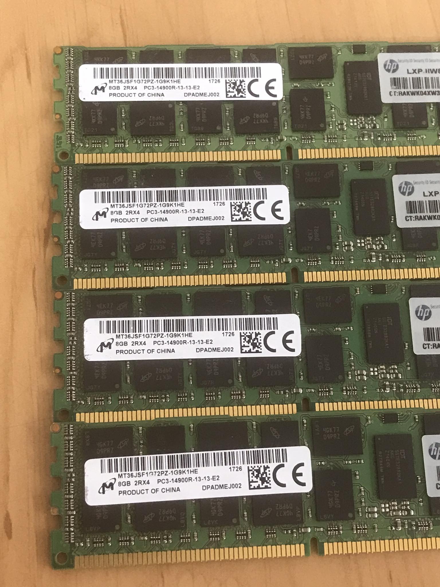 HP 8GB 2Rx4 PC3-14900R-13 Memory DIMM zy RAM // 715273-001 / MT36JSF1G72PZ-1G9K1HE (Used) // สินค้ารับประกัน โดย บริษัท อะไหล่เซิร์ฟเวอร์ จำกัด