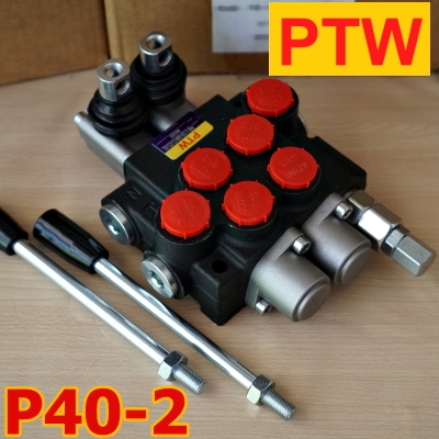 ไฮโดรลิคคอนโทรนวาวร์ (4หุน)PTW P40-2(2แกน)(40L.)(3,000-4,600PSI)