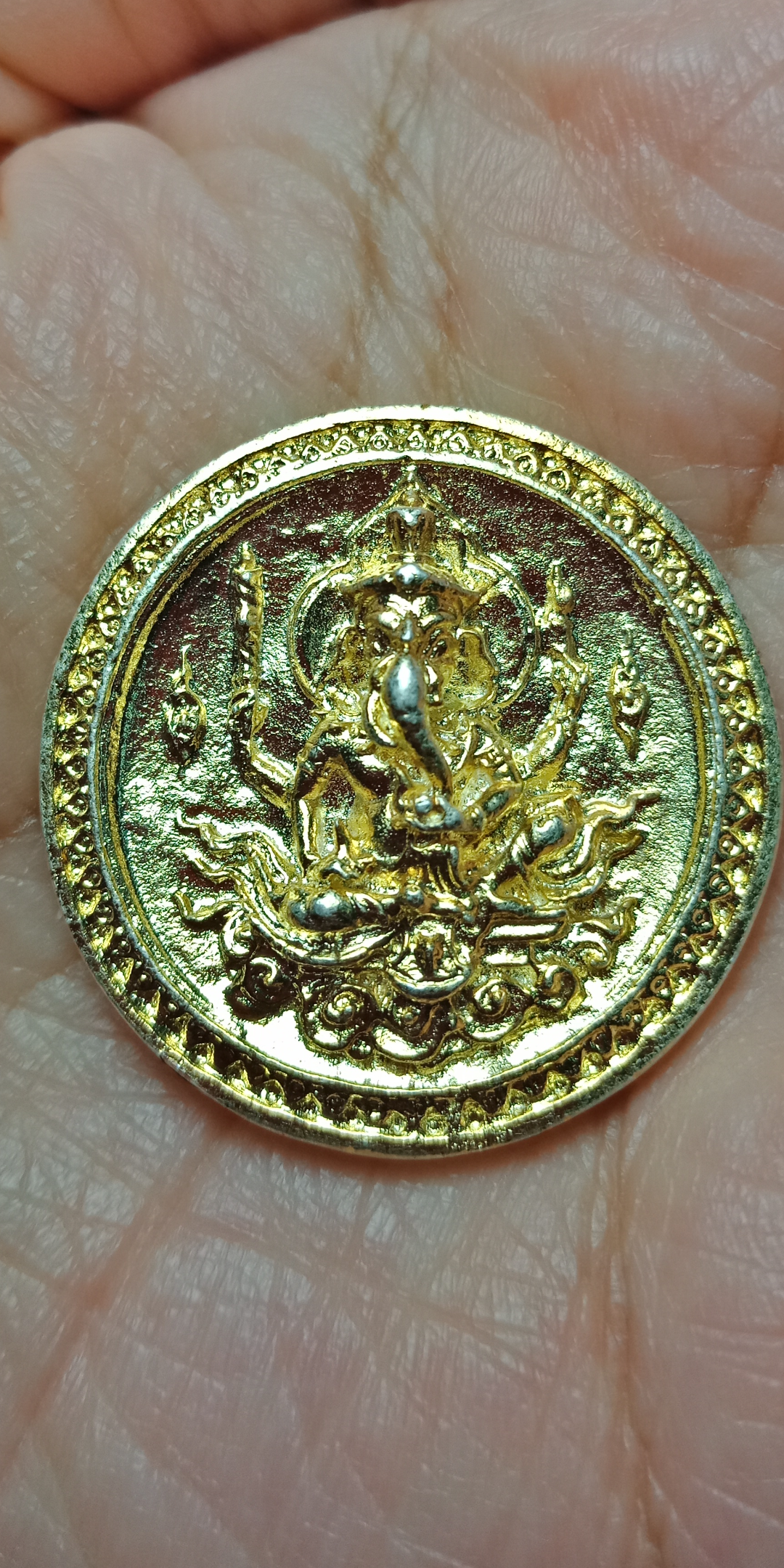 เหรียญพระพิฆเนศวร์ หลวงพ่อรักษ์ อนาลโย วัดสุทธาวาส วิปัสสนา อยุธยา