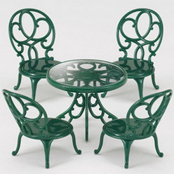 ซิลวาเนียน ชุดโต๊ะสนามสีเขียว Sylvanian Families Ornate Garden Chair