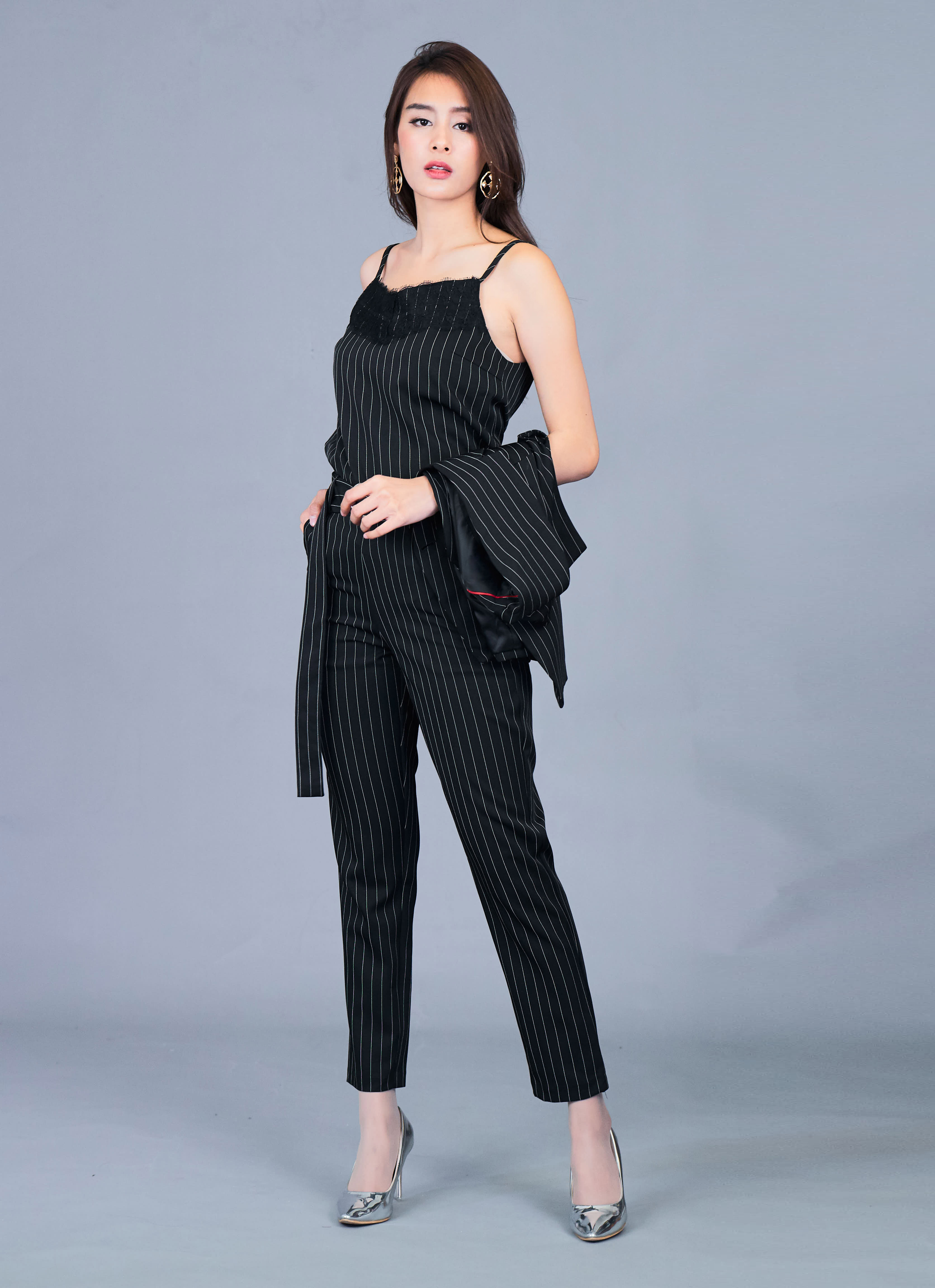 ชุดสูทผู้หญิงแขนกุดล เซ็ท3ชิ้น no.5230