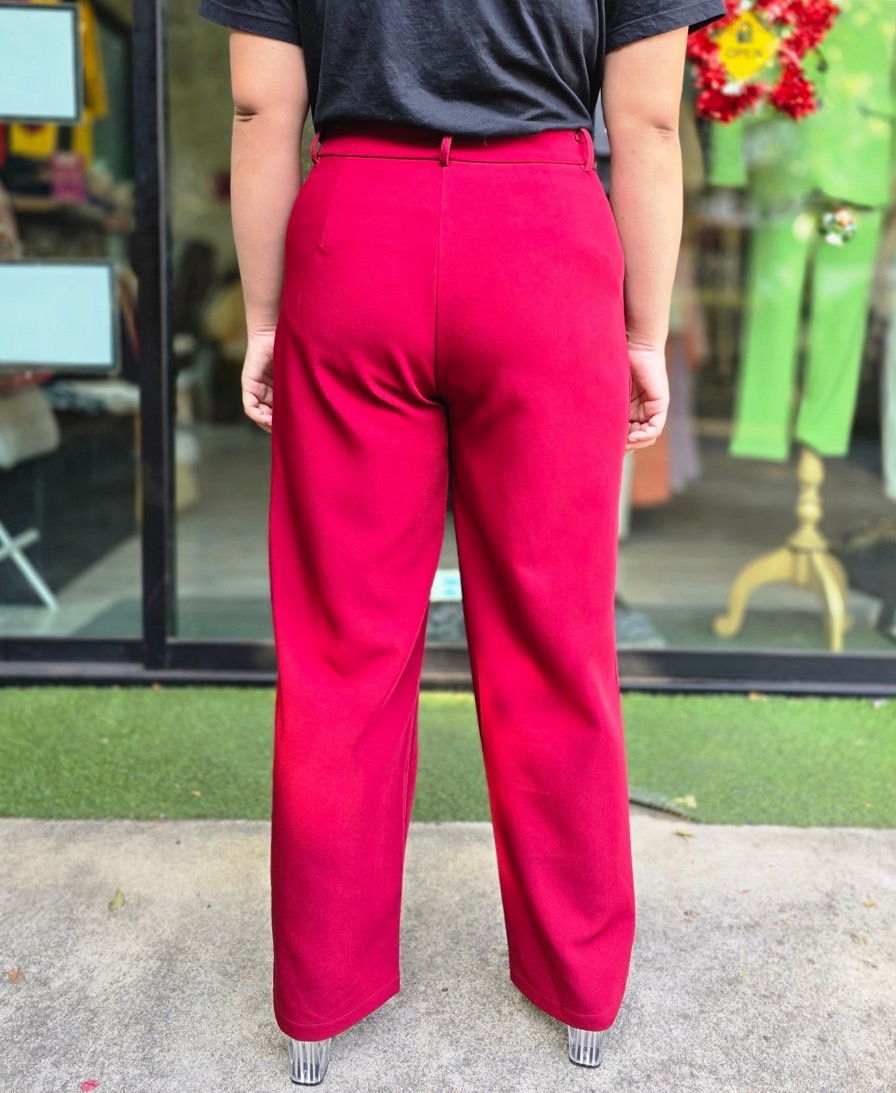 กางเกงผู้หญิงกระบอกกลาง(พลัส) No.2402-2 (S-6XL)
