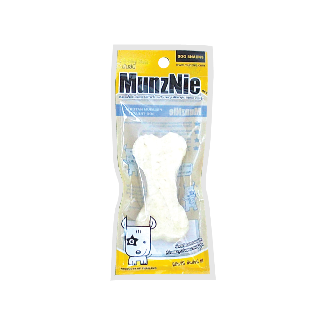 Munznie ครันชี่โบนรูปกระดูก 3.5 นิ้ว รสนม 1ชิ้น