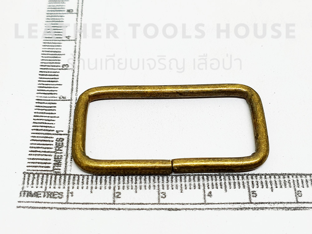 ห่วงสี่เหลี่ยมและตัวเลื่อนสี่เหลี่ยม 1.5นิ้ว ของใน บาง เนื้อเหล็ก 100 อัน