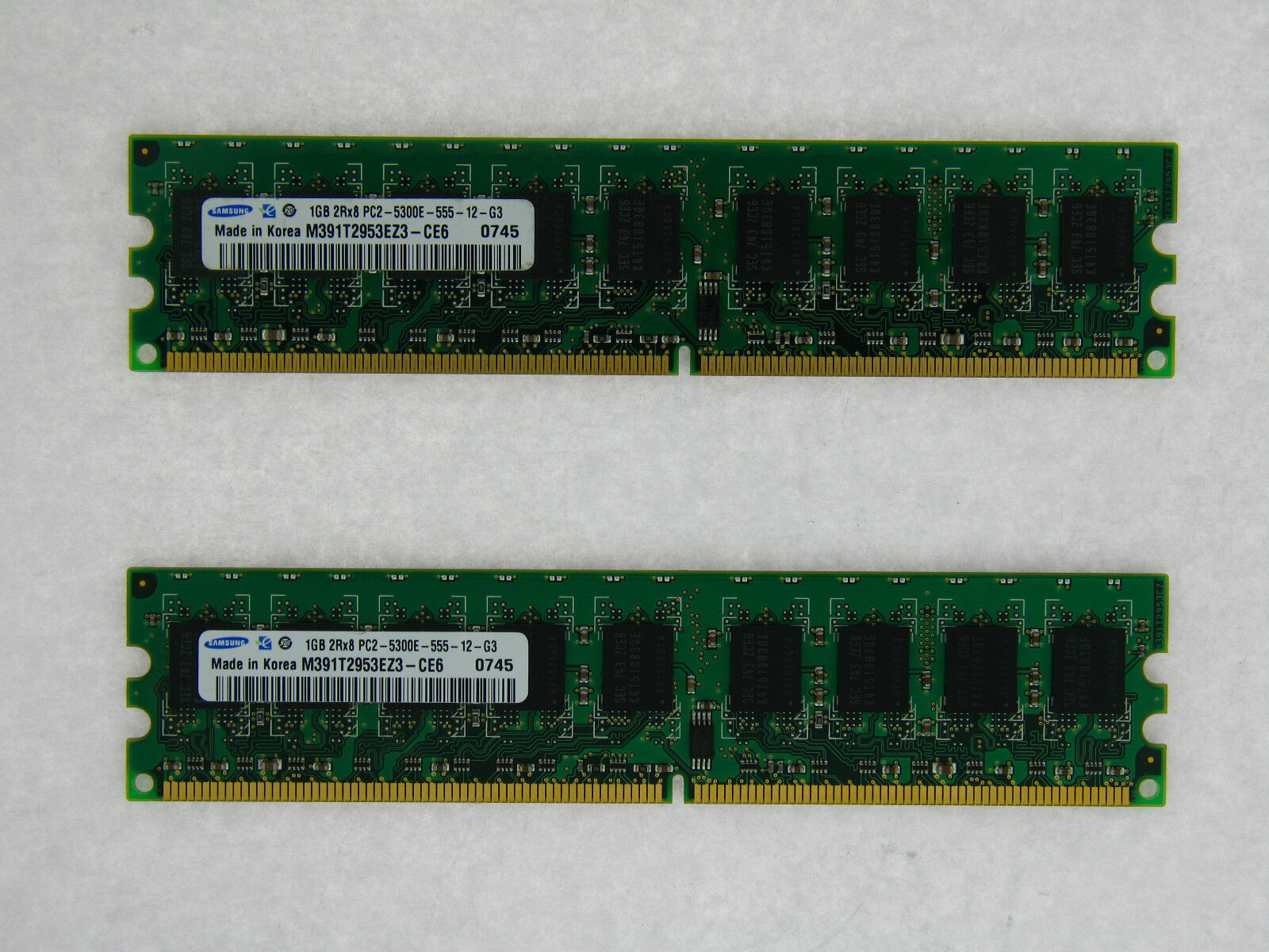 Kingston 1GB PC2-5300E 555-12-G1 Desktop RAM Module / 1GB 2Rx8 PC2-5300E / KD6502-ELG (Used) // สินค้ารับประกัน โดย บริษัท อะไหล่เซิร์ฟเวอร์ จำกัด