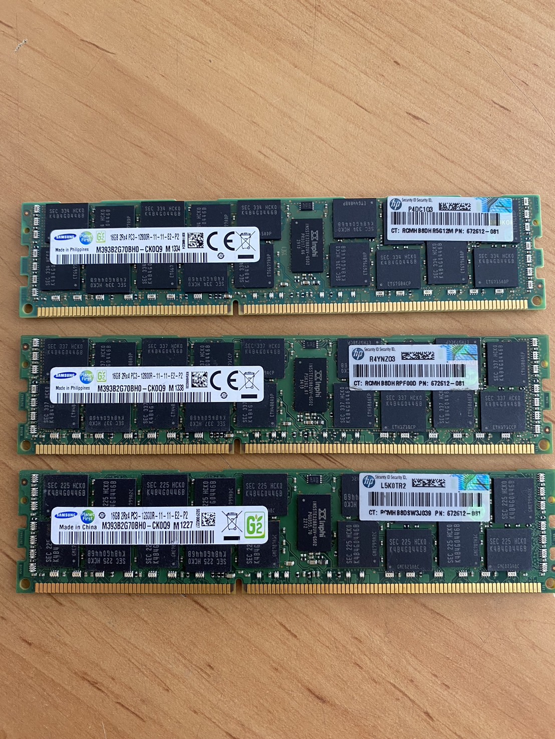 HP 16GB 2Rx4 PC3-12800R DDR3-1600 Server Memory // 672612-081 / M393B2G70BH0-CK0Q9 (Used) // สินค้ารับประกัน โดย บริษัท อะไหล่เซิร์ฟเวอร์ จำกัด