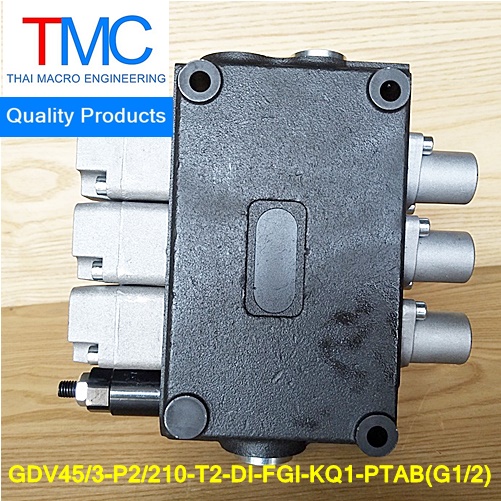 ไฮโดรลิกคอนโทรน3แกน4หุนมีcarry over(45-55L)(4,500Psi/310Bar)Quality Products GDV45/3-P2/210-T2-DI-FGI-KQ1-PTAB(G1/2)