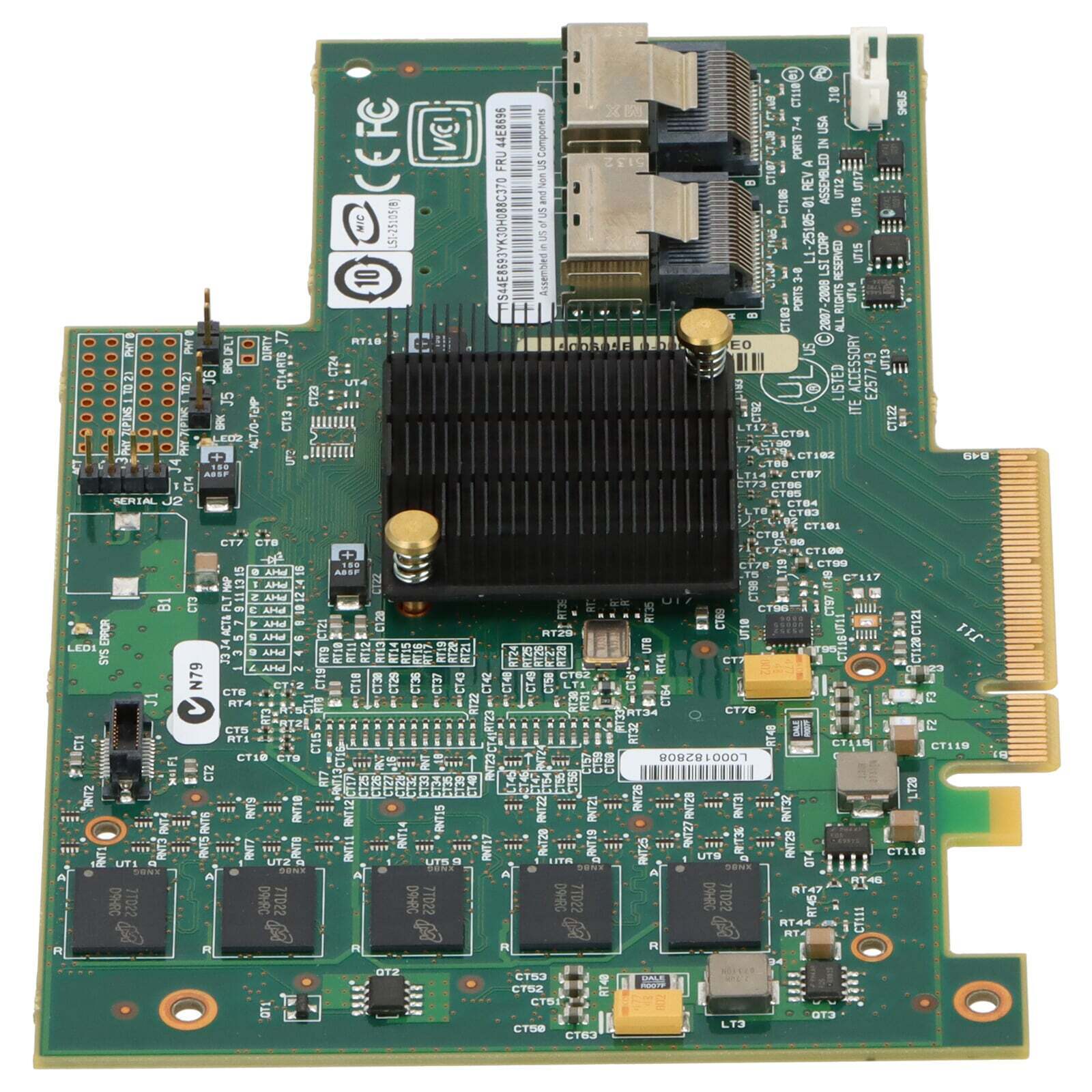 IBM ServeRAID-MR10is VAULT 8-CH SAS SATA PCI-E // 44E8696 (Used) // สินค้ารับประกัน โดย บริษัท อะไหล่เซิร์ฟเวอร์ จำกัด