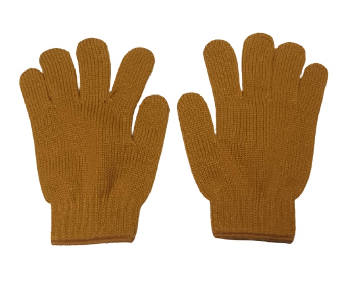 ถุงมือไหมพรมพระสงฆ์อย่างดี มีสีเหลือง สีพระราช สีพระราช สีแก่นขนุน สีกลักแดง