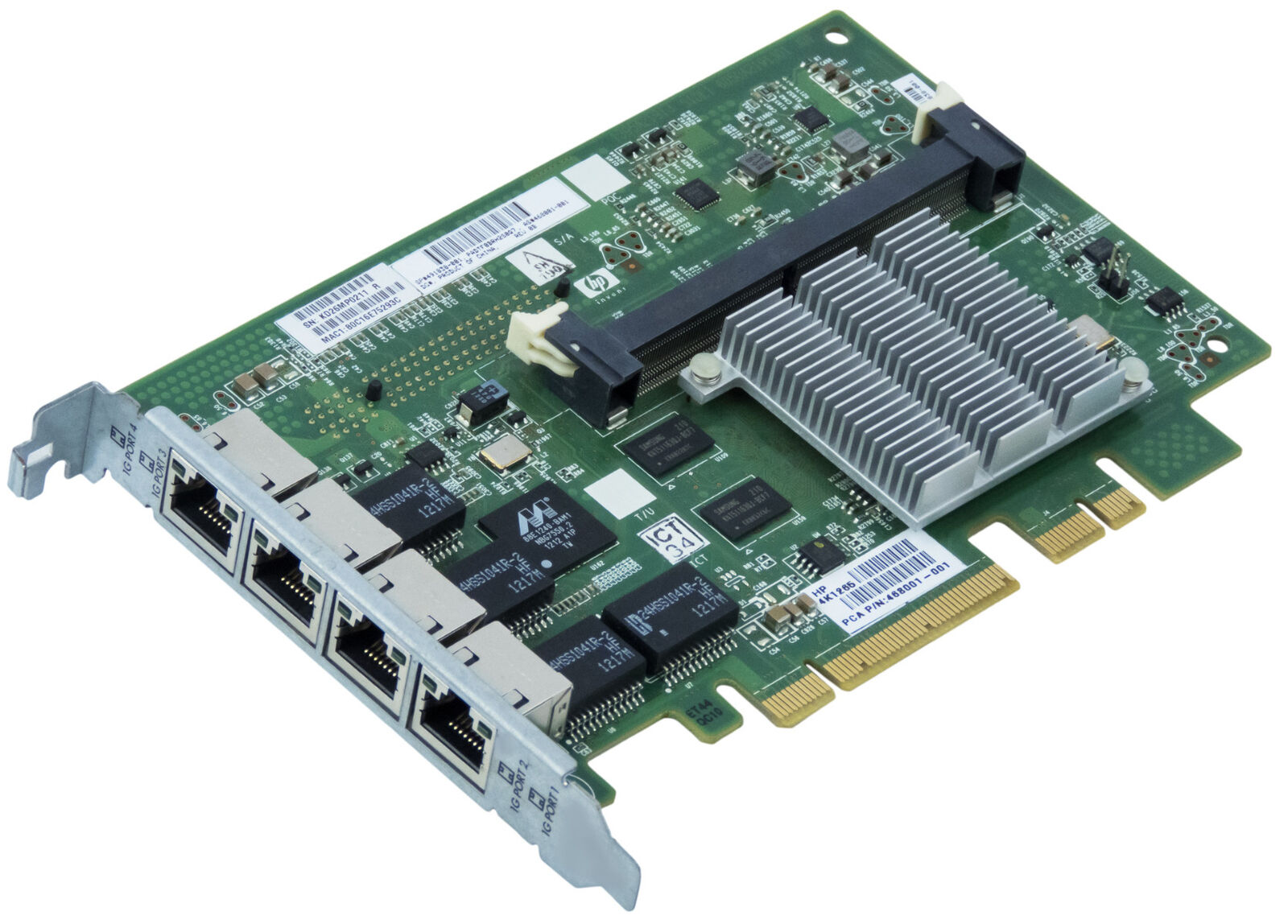 HP Quad Port NC375i Gigabit PCI-E Ethernet Adapter Card // 491838-001 / 468001-001 (Used) // สินค้ารับประกัน โดย บริษัท อะไหล่เซิร์ฟเวอร์ จำกัด