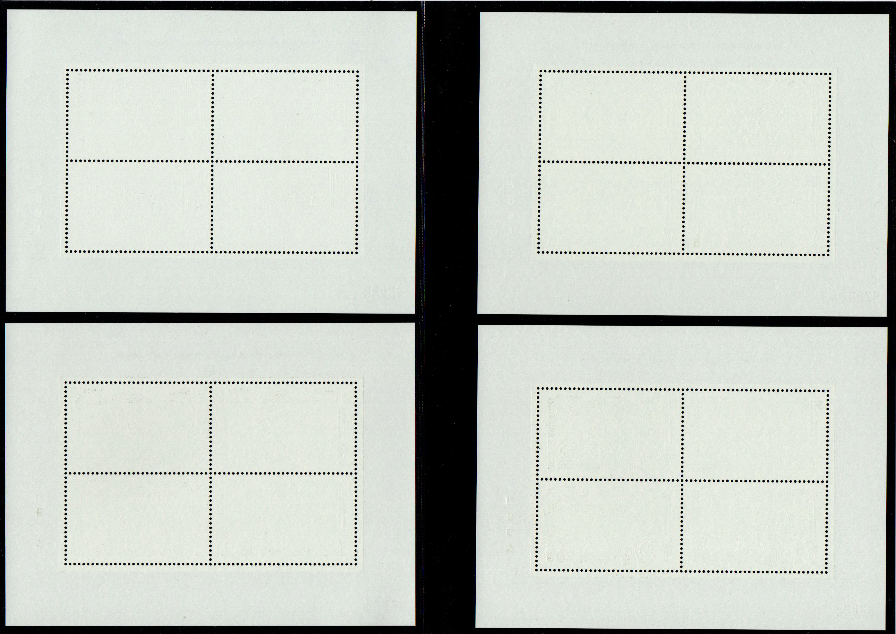 แสตมป์ทองจำลองเอเชี่ยน ครั้งที่ 13 (แบบปรุ) ชุดที่ 2 (เต็มแผ่น 4 ดวง,ครบชุด)