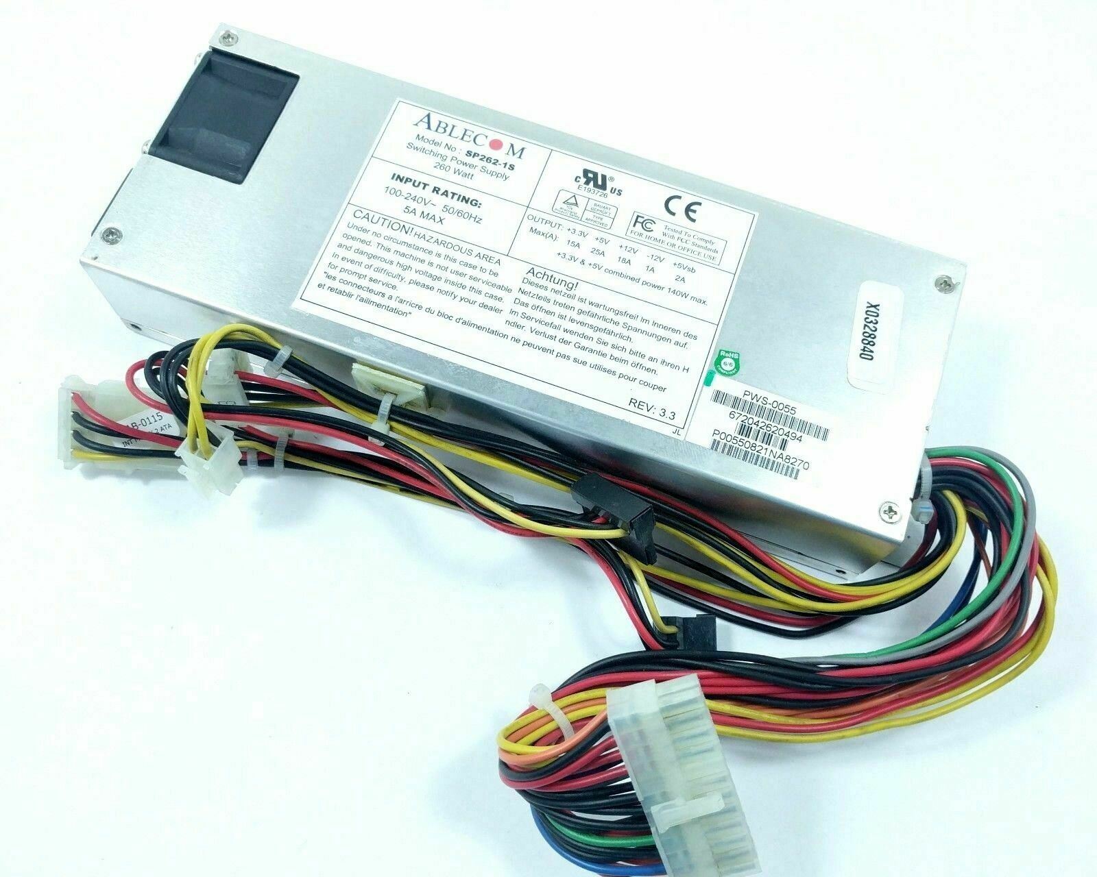 Ablecom SP262-1S 260W 24-Pin PSU Power Supply (Used) // สินค้ารับประกัน โดย บริษัท อะไหล่เซิร์ฟเวอร์ จำกัด