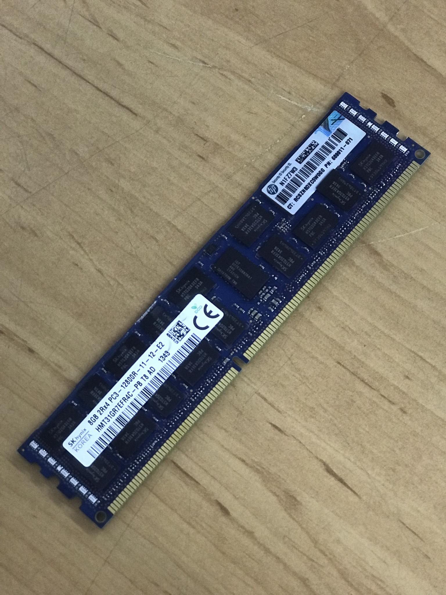 ้HP (SK Hynix) 8GB PC3-12800R RAM Memory , 689911-071, HMT31GR7EFR4C-PB, 8GB 2Rx4 PC3-12800R (Used) // สินค้ารับประกัน โดย บริษัท อะไหล่เซิร์ฟเวอร์ จำกัด