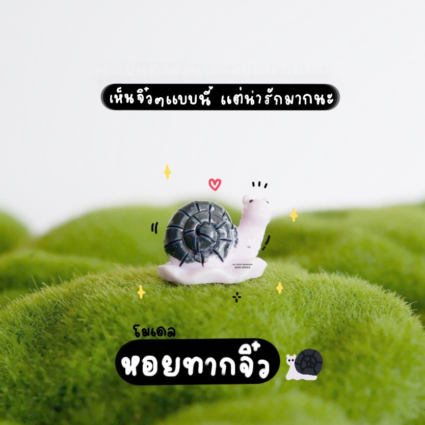 โมเดลหอยทาก ตุ๊กตาหอยทากจิ๋ว 3 สี (ชุด 3 แบบ) MS0006 ตุ๊กตาจิ๋ว โมเดลจิ๋ว ฟิกเกอร์ แต่งสวน แต่งบ้าน งานDIY