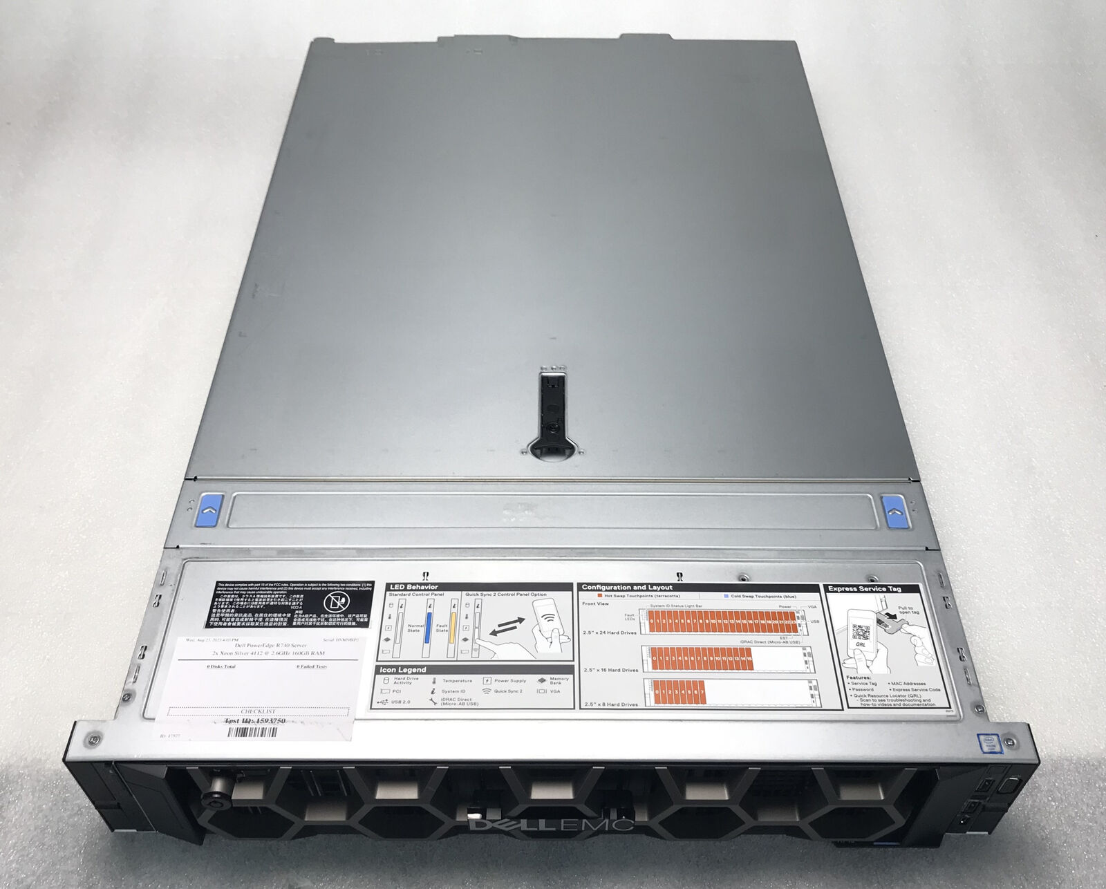 Dell R740 PowerEdge Server CPU Xeon Silver 4110@2.10GHz x2 / Ram 64Gb PC4-2666V DDR4 / HDD 300GB 15K SAS 2.5"x 6 / Power Supply 750w x2 / Raid Card H740P mini (Used) // สินค้ารับประกัน โดย บริษัท อะไหล่เซิร์ฟเวอร์ จำกัด