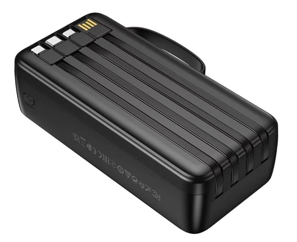 E10 REST POWERBANK WITH DIGITAL DISPLAY AND BUILD-IN CABLE 30000mAh