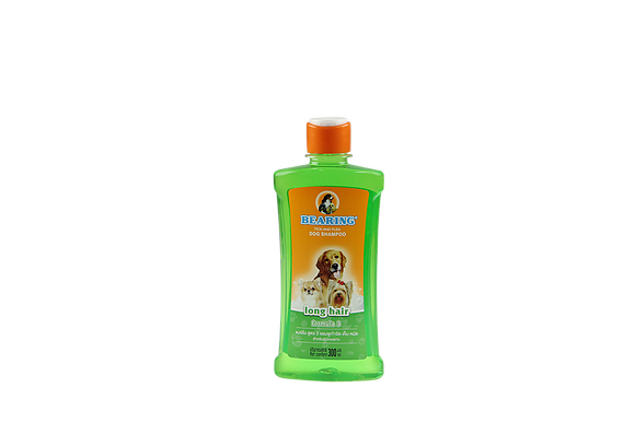 Bearing Tick and Flea dog shampoo formula 3 แบร์ริ่ง แชมพูกำจัดเห็บหมัด สูตร3 สำหรับสุนัขขนยาว สีเขียว 300ml