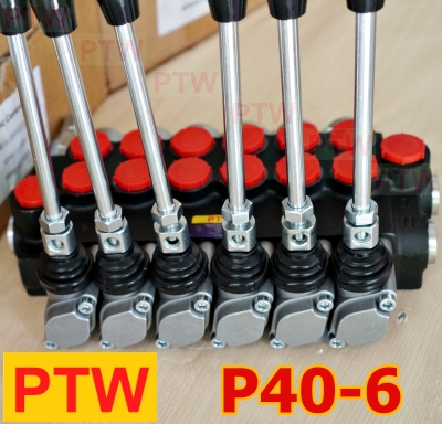 ไฮโดรลิคคอนโทรนวาวร์(4หุน) PTW P40-6(6แกน)(40L.)(3,000-4,600PSI)