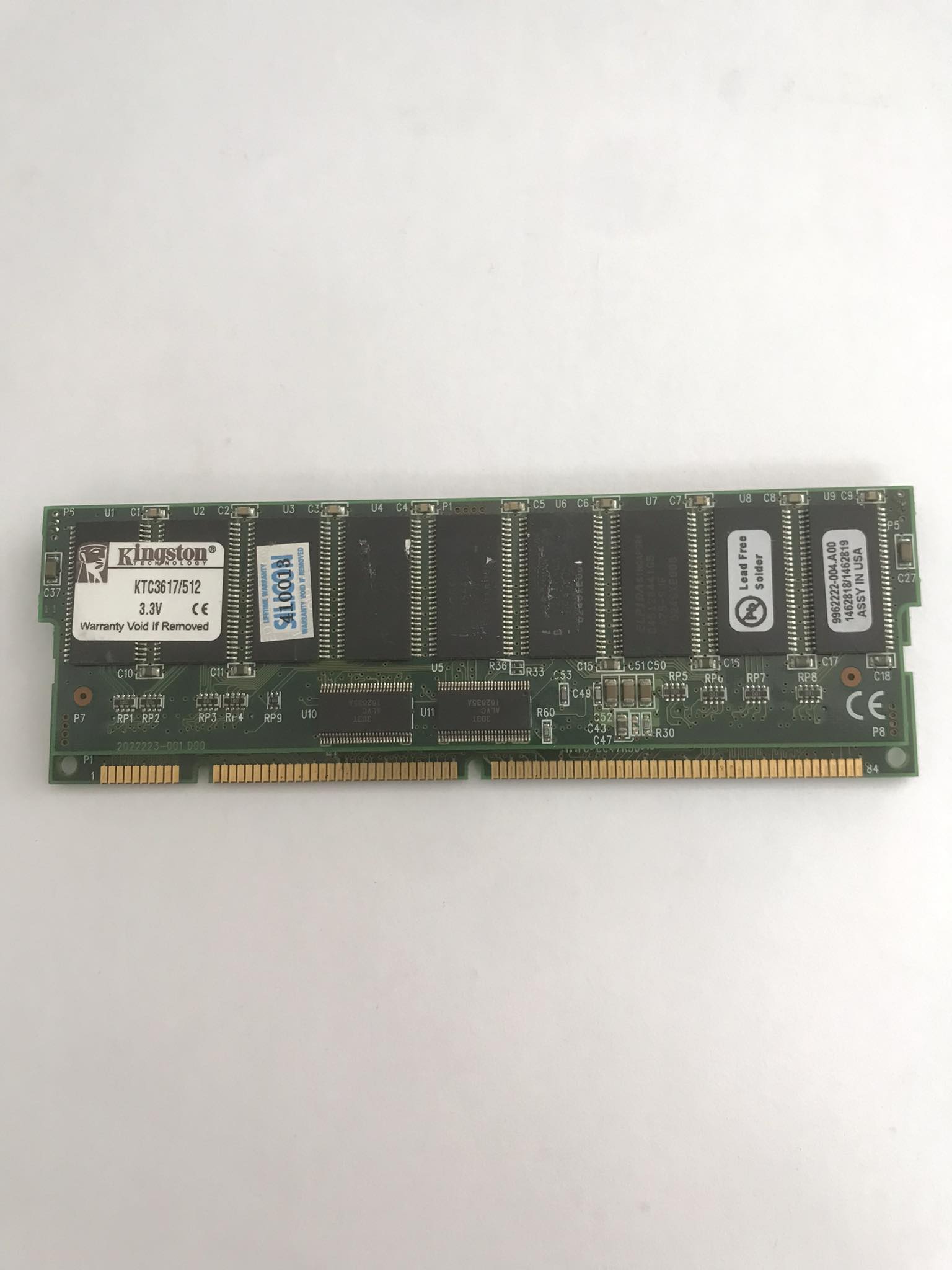 Kingston 512MB PC100 SDRAM Server Memory ECC Register / 313617-B21 / KTC3617/512 (Used) // สินค้ารับประกัน โดย บริษัท อะไหล่เซิร์ฟเวอร์ จำกัด