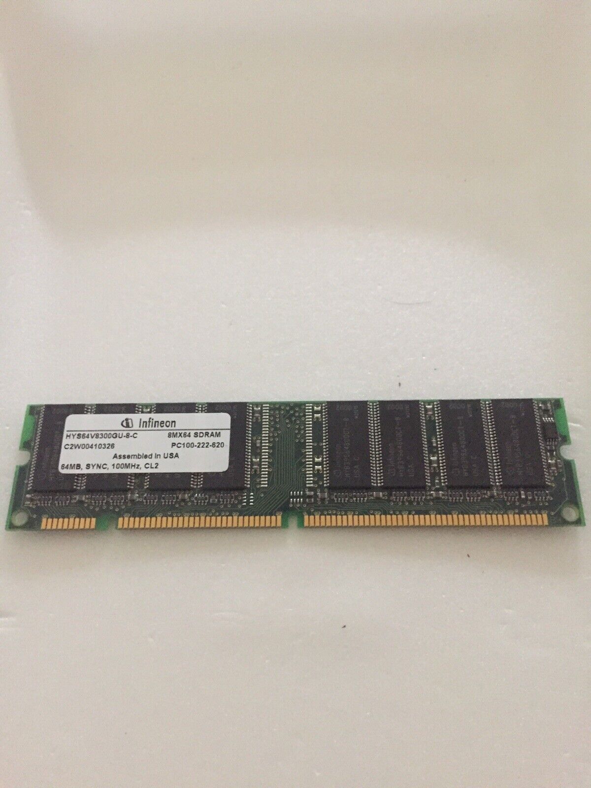 Infineon 64MB SDR PC-100 Random Access Memory Ram / HYS64V8300GU-8-C (Used) // สินค้ารับประกัน โดย บริษัท อะไหล่เซิร์ฟเวอร์ จำกัด