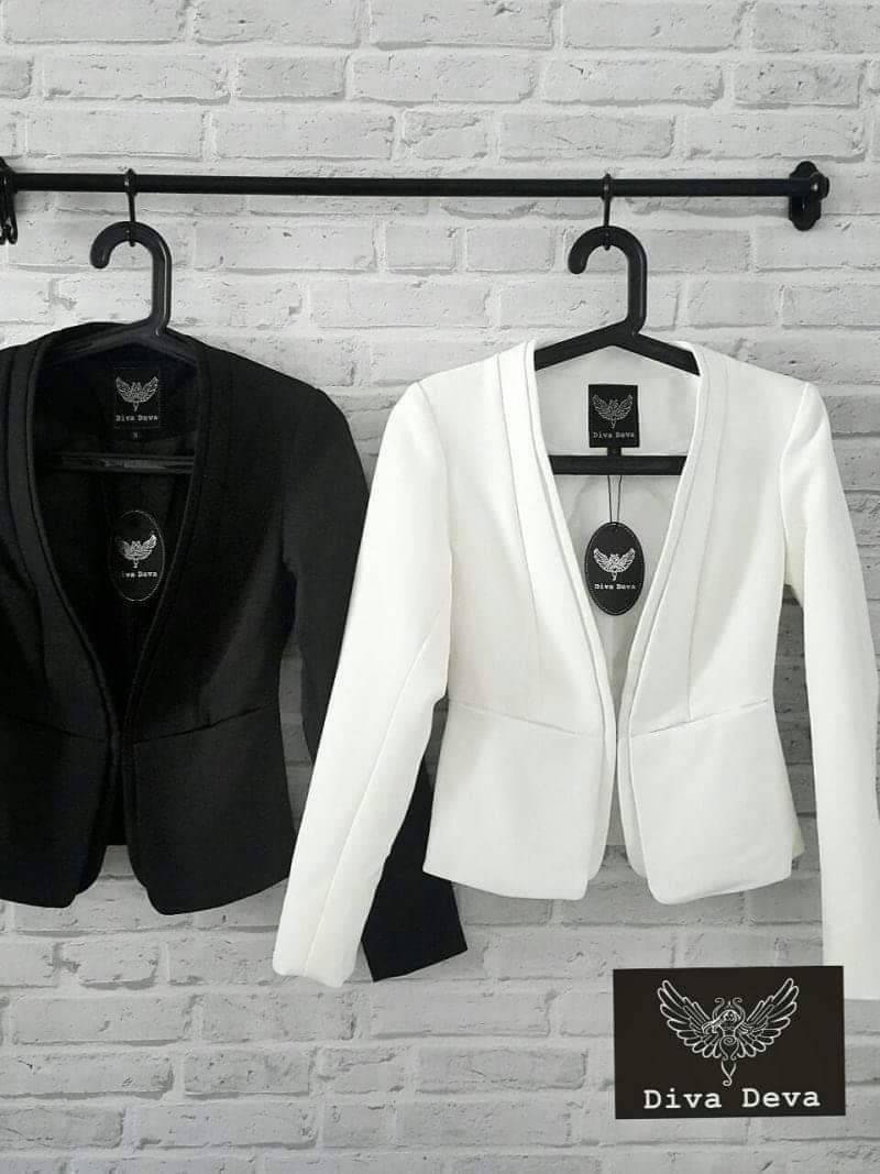 เสื้อสูทผู้หญิง ไม่มีปกตัวสั้นElegance #5141