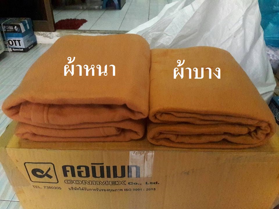 ผ้าห่ม สำหรับถวายพระสงฆ์ ผ้าสำลี 5ฟุต ขนาด 60"x80" แบบบาง