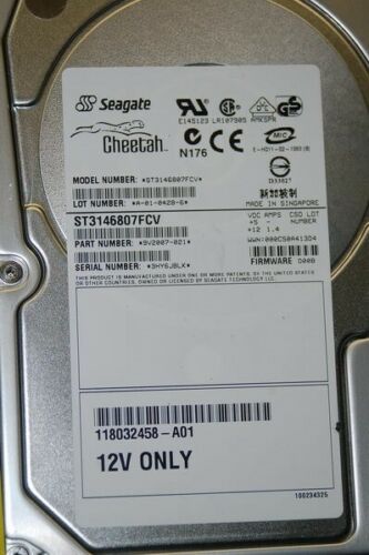Seagate Cheetah 146GB 10K Fibre 3.5" Hard Drive // ST3146807FCV (Used) // สินค้ารับประกัน โดย บริษัท อะไหล่เซิร์ฟเวอร์ จำกัด