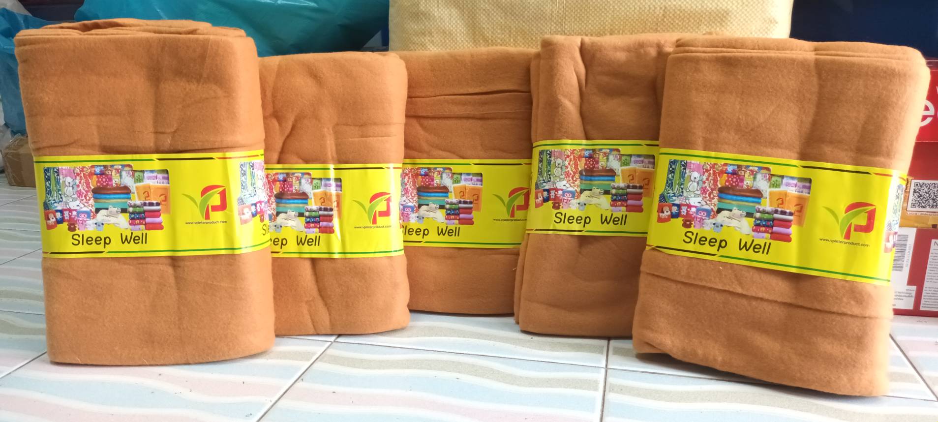 ผ้าห่ม สำหรับถวายพระสงฆ์ ผ้าสำลี 5ฟุต ขนาด 60"x80" แบบบาง