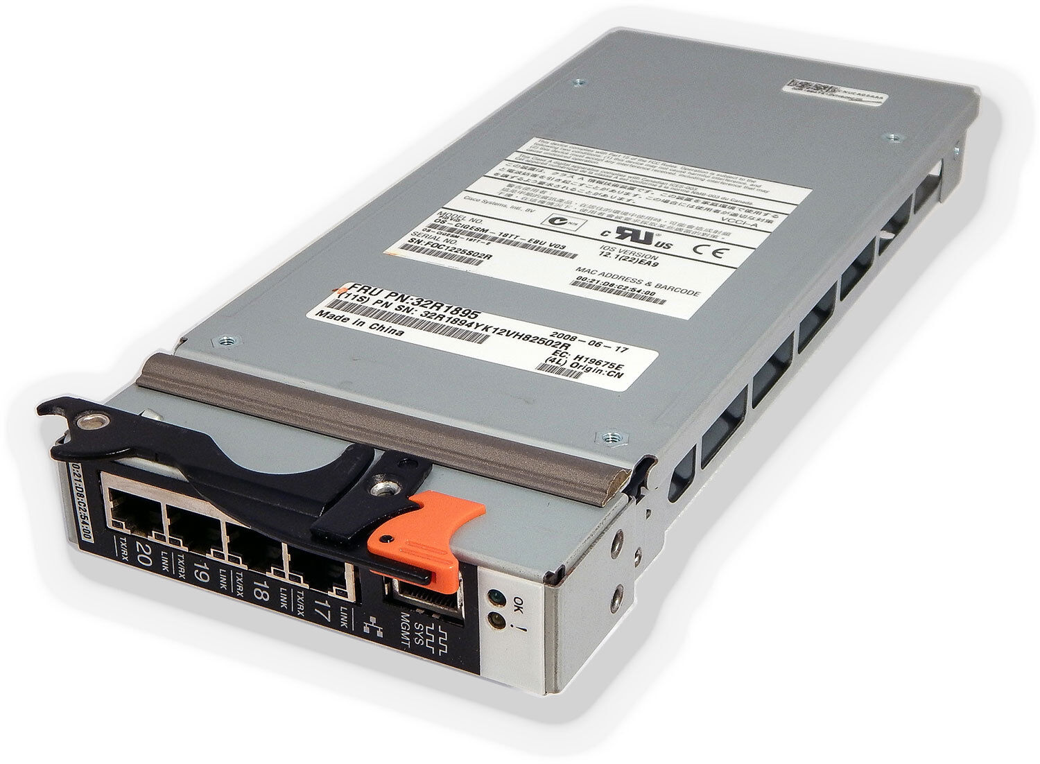 IBM Cisco Systems Gigabit Ethernet Switch Module for BladeCenter // 32R1895 / 32R1894 / 0S-CIGESM-18TT-EBU V02 (New) // สินค้ารับประกัน โดย บริษัท อะไหล่เซิร์ฟเวอร์ จำกัด